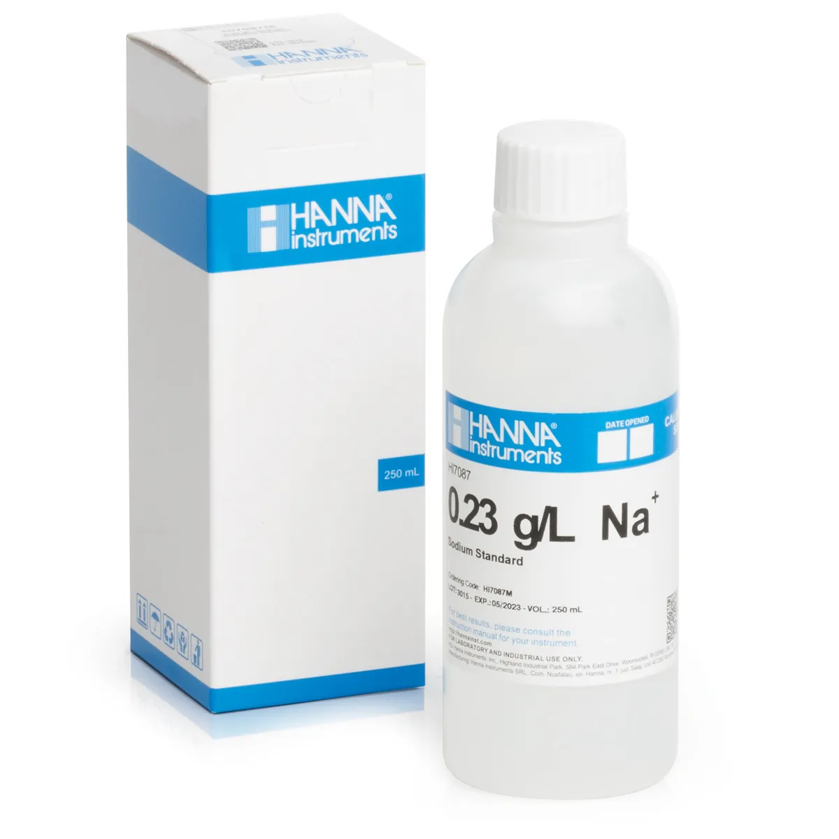 0.23 g/L Na+ Standard Solution (230 mL Bottle) — Hanna Instruments