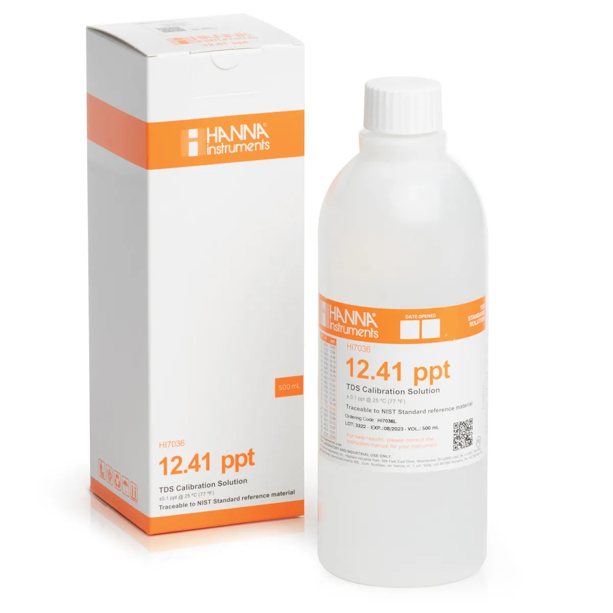 12.41 g/L (ppt) TDS Calibration Solution (500mL Bottle) — photographie principale