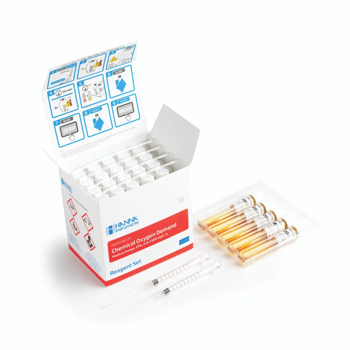 COD Medium Range Reagent Vials, EPA Method (25 tests) — main photograph