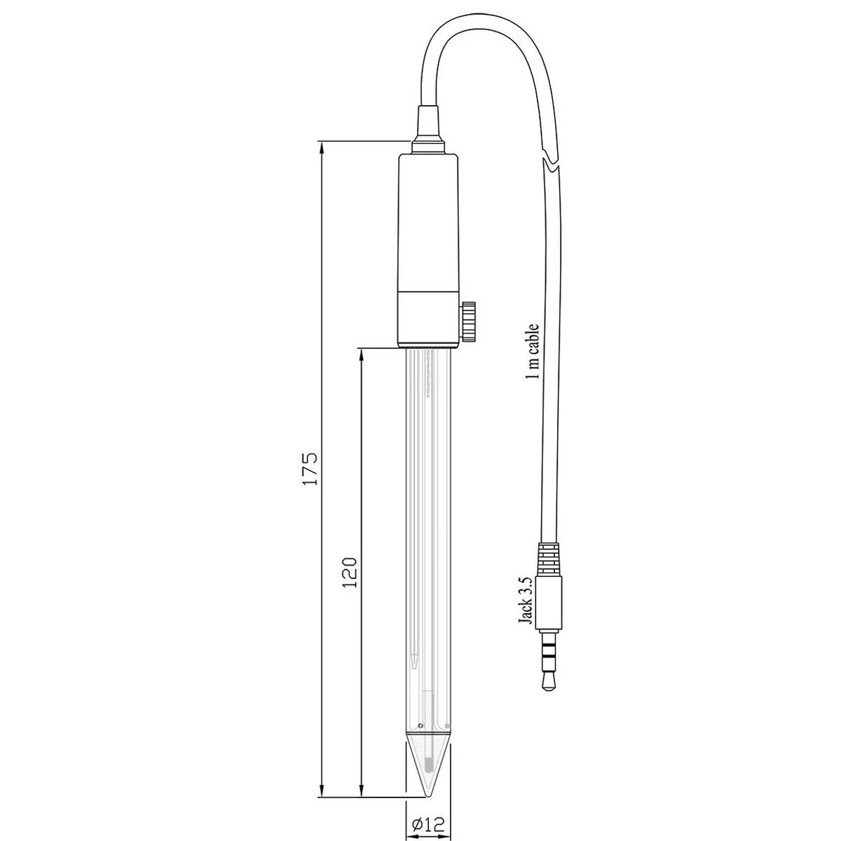 Digital Glass Body pH Electrode for Semi-Solids and Emulsions — view 2