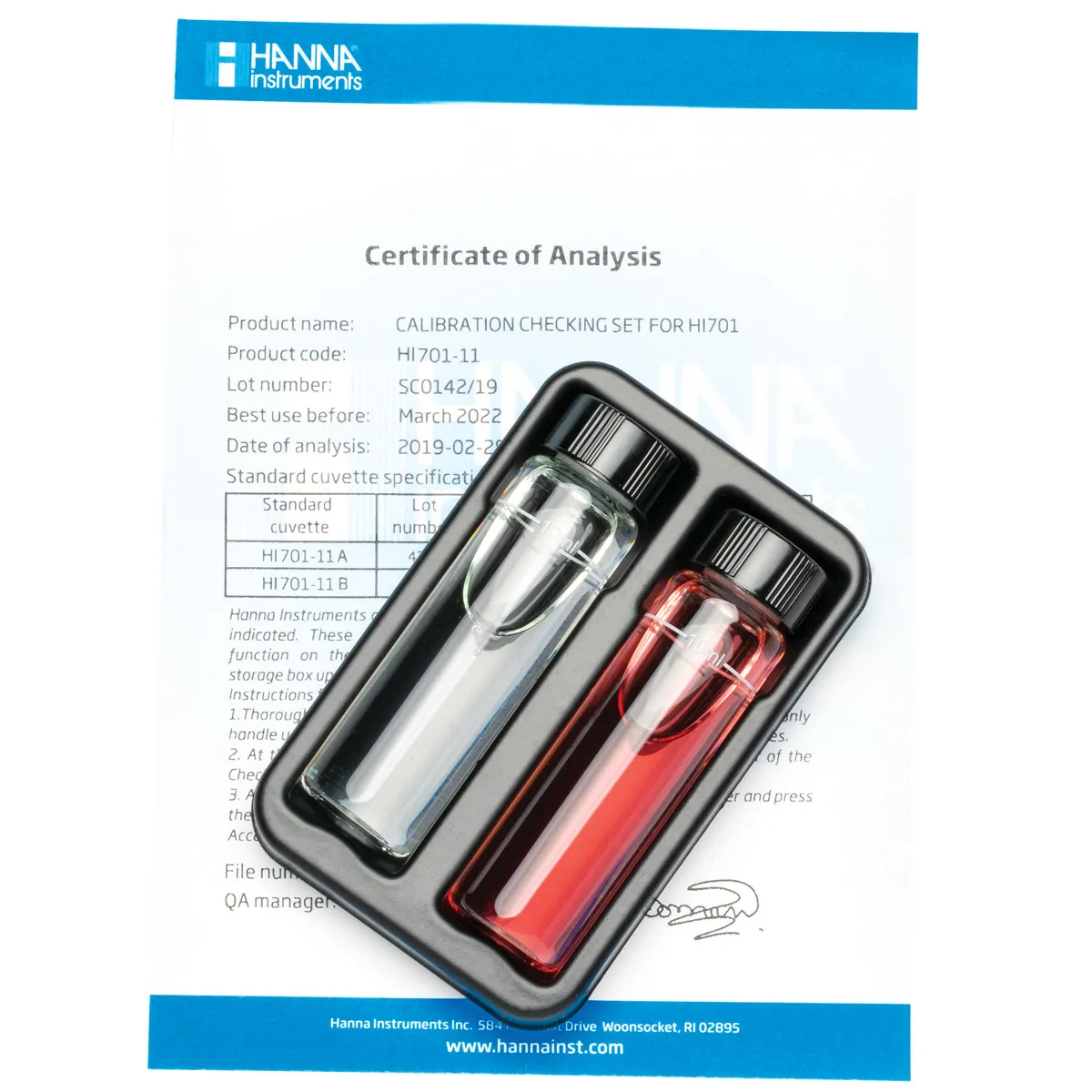 Free Chlorine Checker HC® Calibration Check Set — main photograph