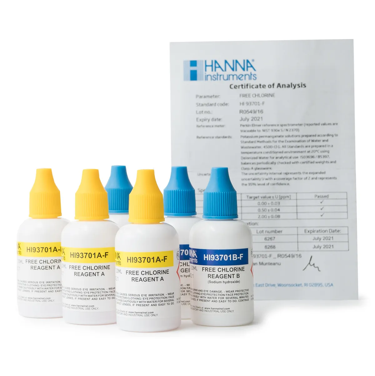 Free Chlorine Liquid Reagents (300 tests) — main photograph