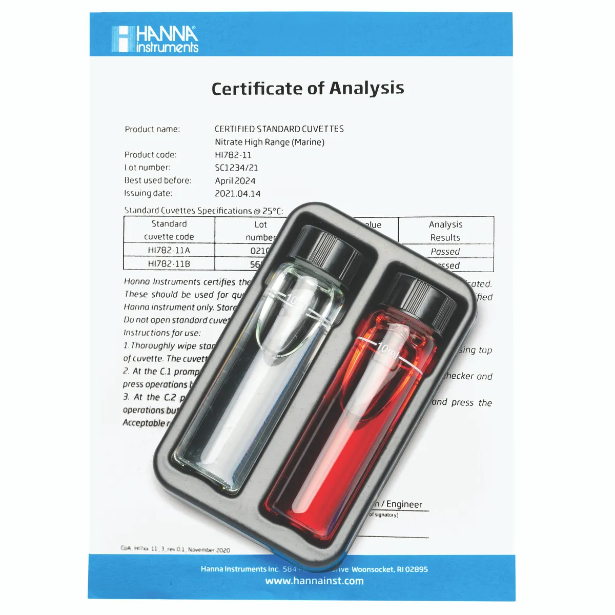 Marine Nitrate High Range Checker® HC Calibration Check Set — main photograph
