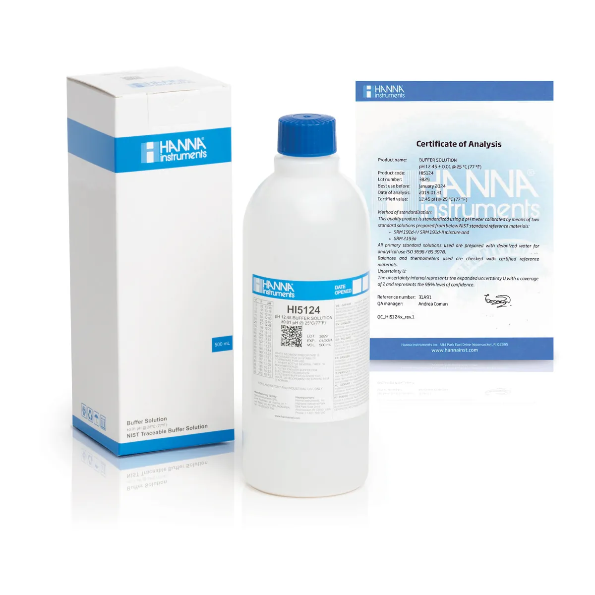 pH 12.45 Technical Calibration Buffer (500 mL) — photographie principale