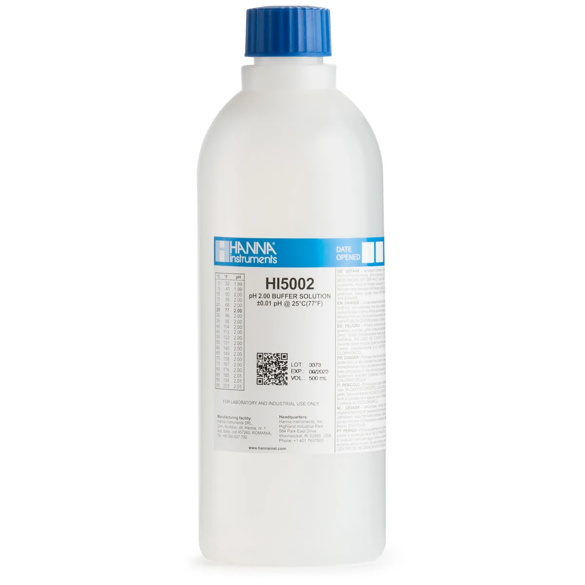 pH 2.00 Technical Calibration Buffer (1 L) — photographie principale