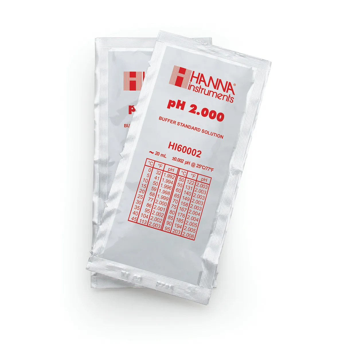 pH 2.000 Millesimal Buffer Solution (25 x 20 mL) Sachets — main photograph
