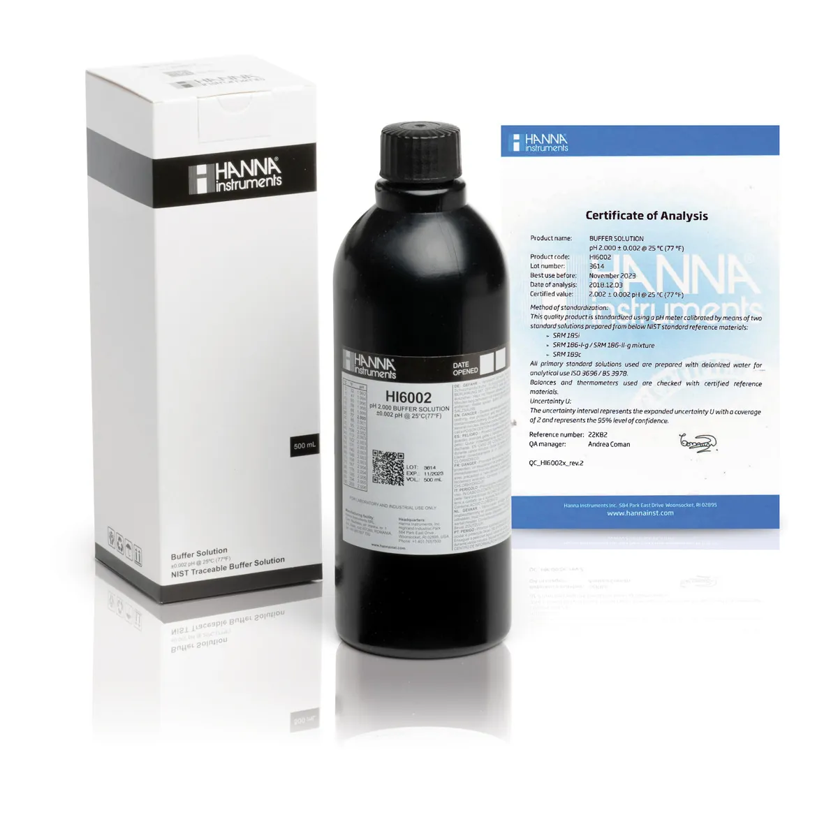 pH 2.000 Millesimal Calibration Buffer (500 mL) — photographie principale