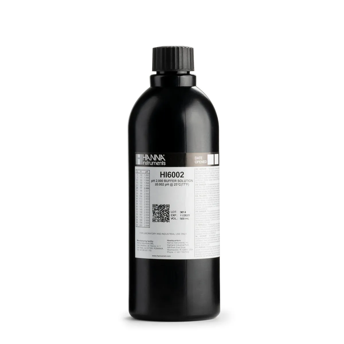 pH 2.000 Millesimal Calibration Buffer (500 mL) — vue 2
