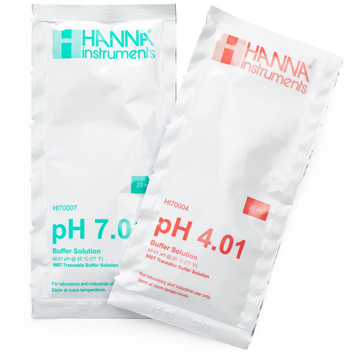 pH 4.01 and 7.01 Calibration Buffer Sachets (10 x 20mL, 5 Each) — photographie principale