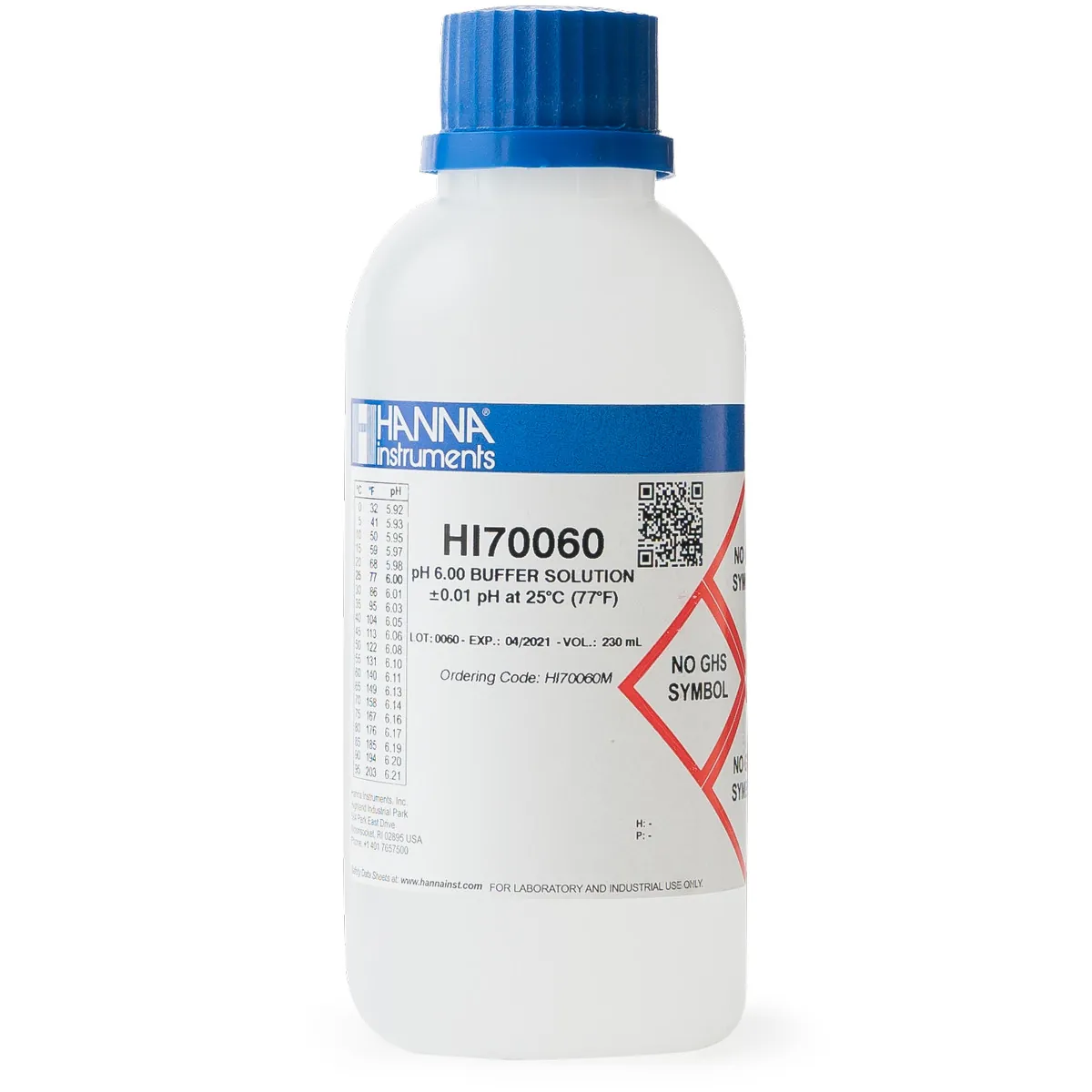 pH 6.00 Calibration Solution (230 mL) — photographie principale