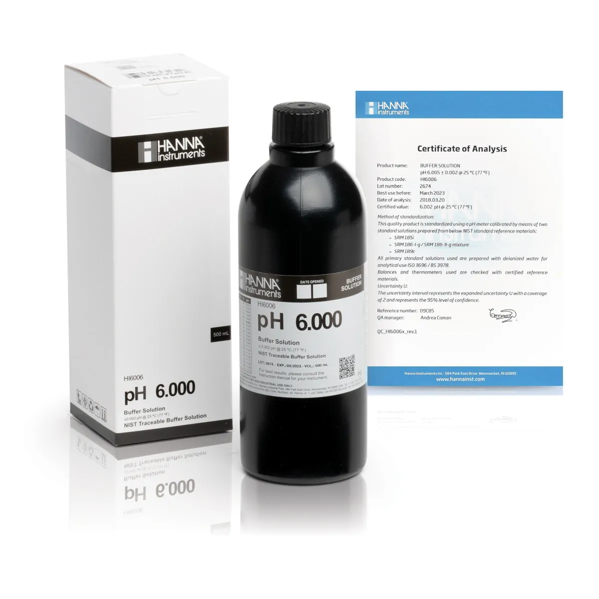 pH 6.000 Millesimal Calibration Buffer (500 mL) — main photograph