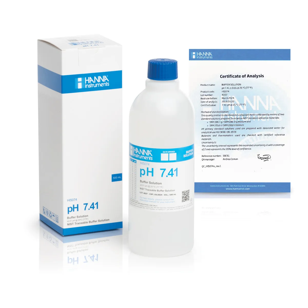 pH 7.41 Technical Calibration Buffer (500 mL) — photographie principale