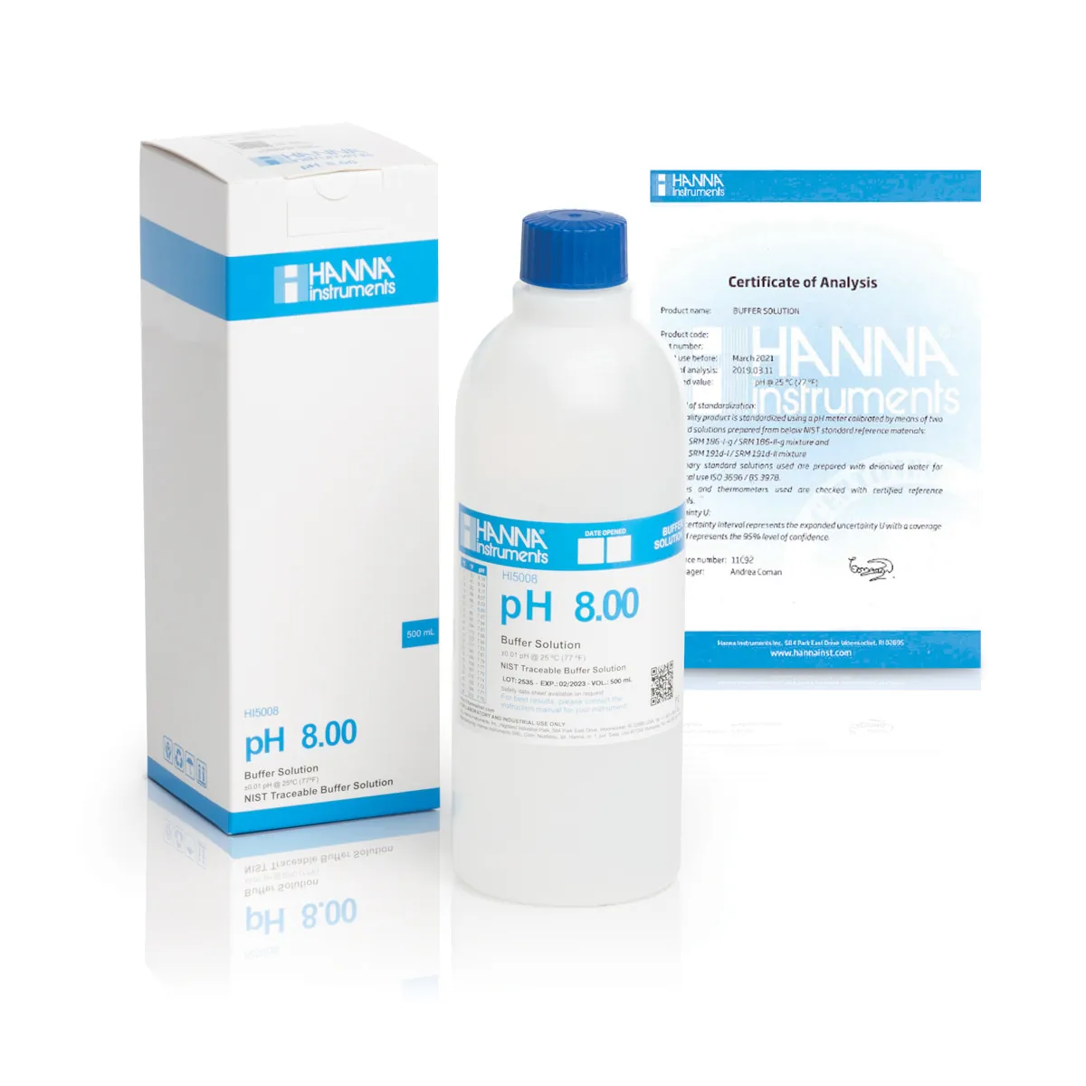 pH 8.00 Technical Calibration Buffer (500 mL) — photographie principale