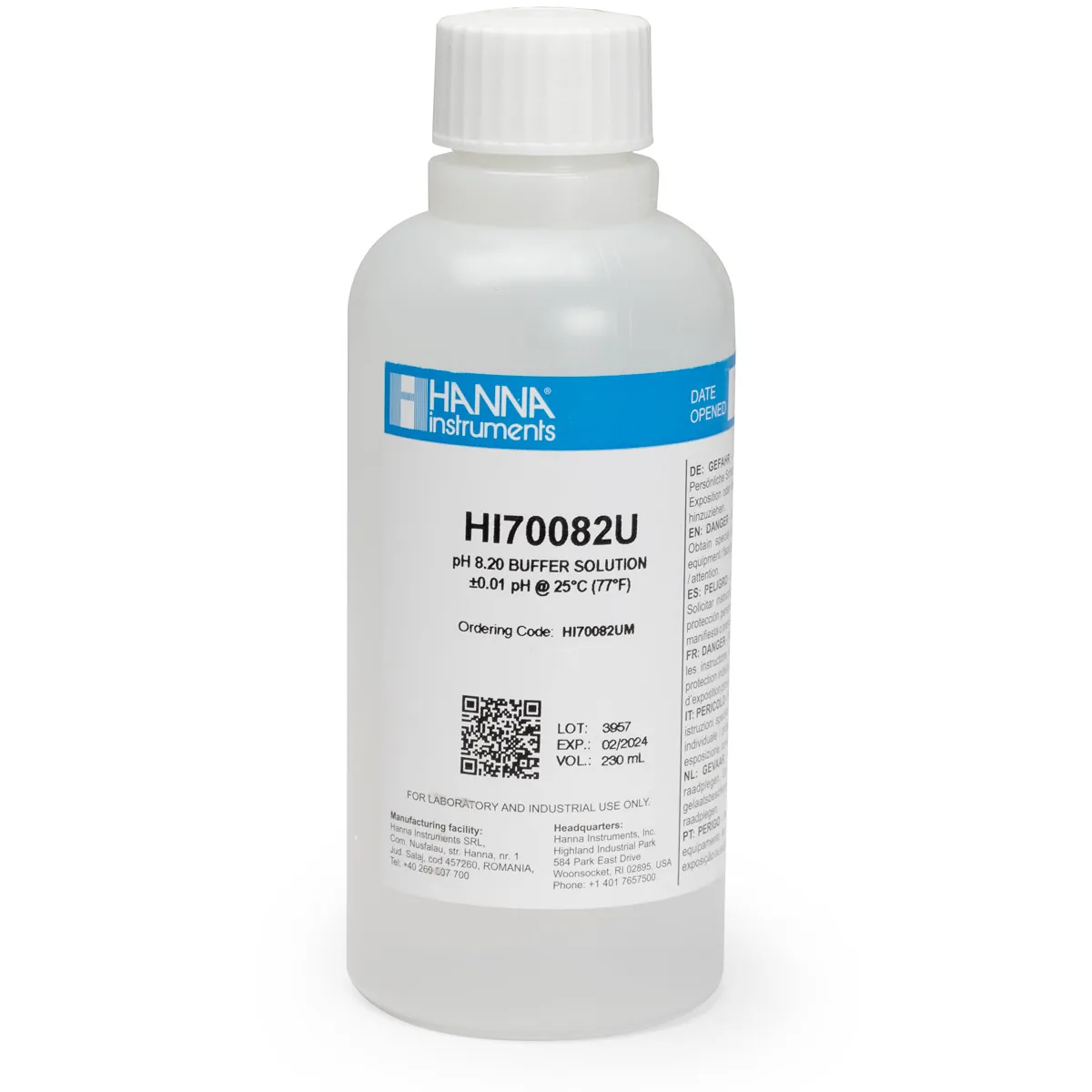 pH 8.20 Calibration Buffer Solution (230 mL) — photographie principale
