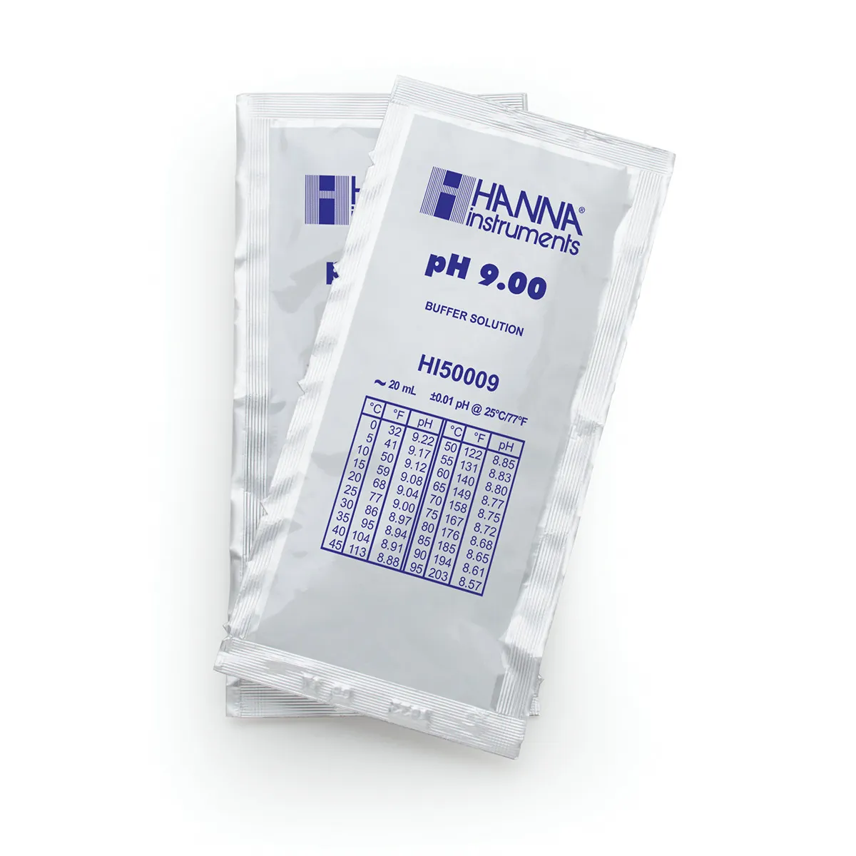 pH 9.00 Technical Calibration Buffer (25 x 20 mL) Sachets — main photograph