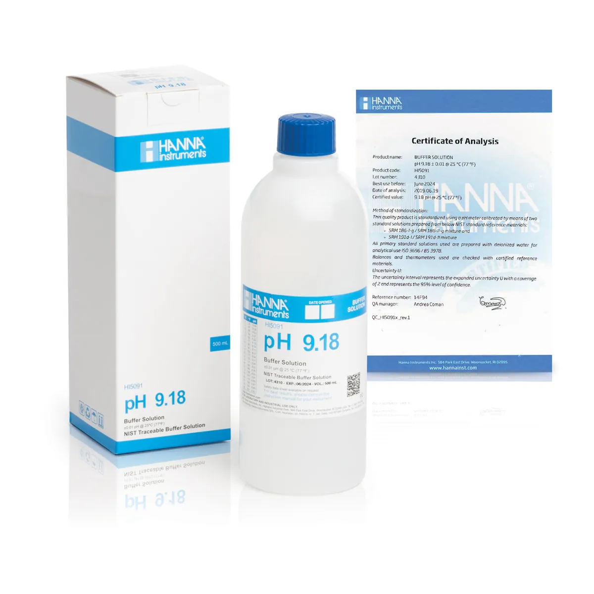 pH 9.18 Technical Calibration Buffer (500 mL) — main photograph