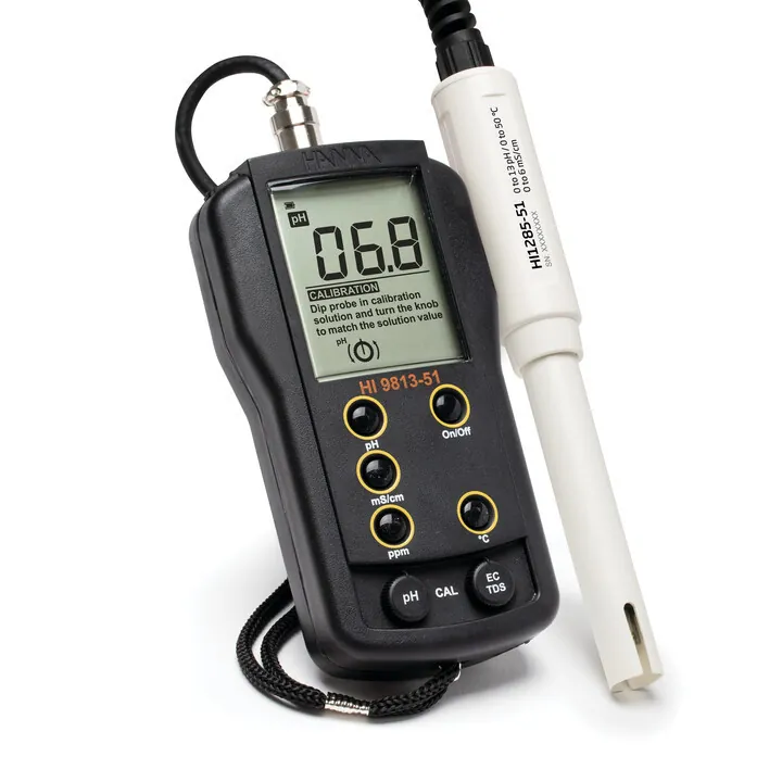 pH/EC/TDS/Temperature Portable Meter, range: pH 0.0 to 14.0 pH EC 0.00 to 4.00 mS/cm TDS 0 to 1999 ppm (mg/L) — vue 2