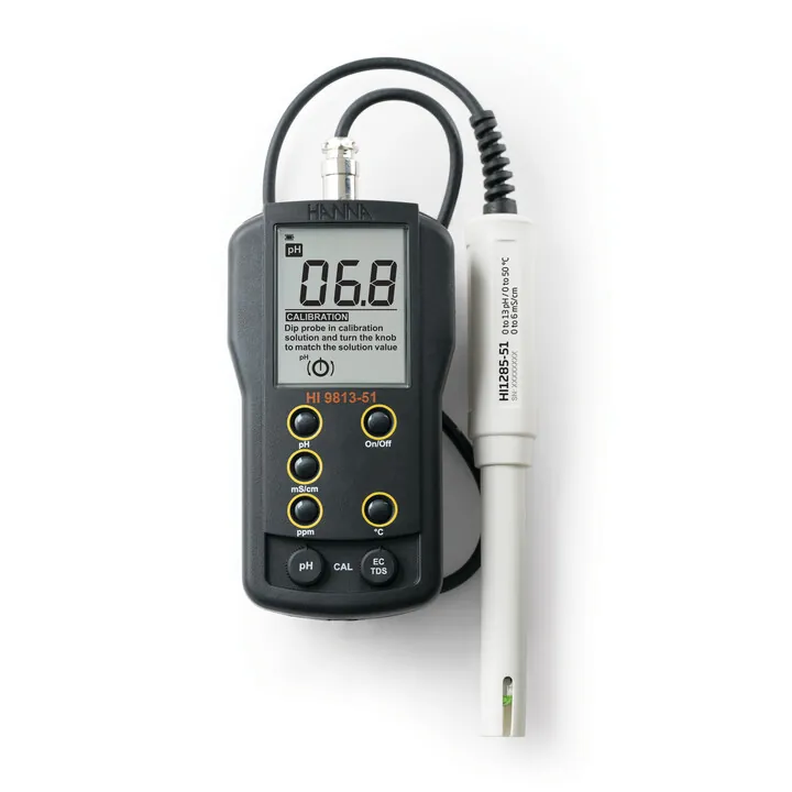 pH/EC/TDS/Temperature Portable Meter, range: pH 0.0 to 14.0 pH EC 0.00 to 4.00 mS/cm TDS 0 to 1999 ppm (mg/L) — photographie principale